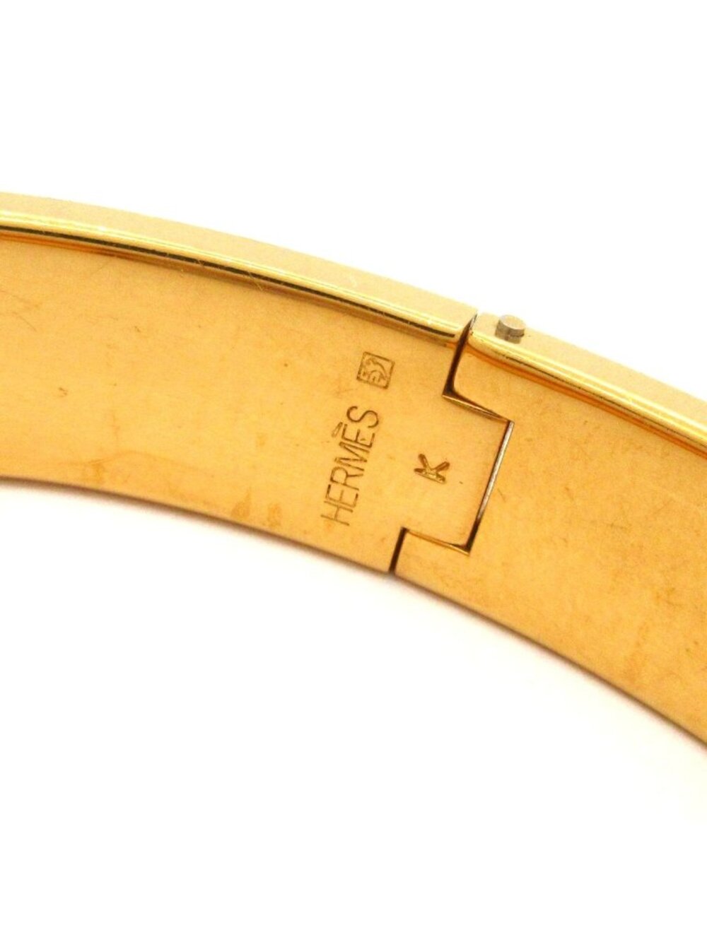 Hermes Bangle Clic H Gold Orange Bracelet - Picture 4 of 4